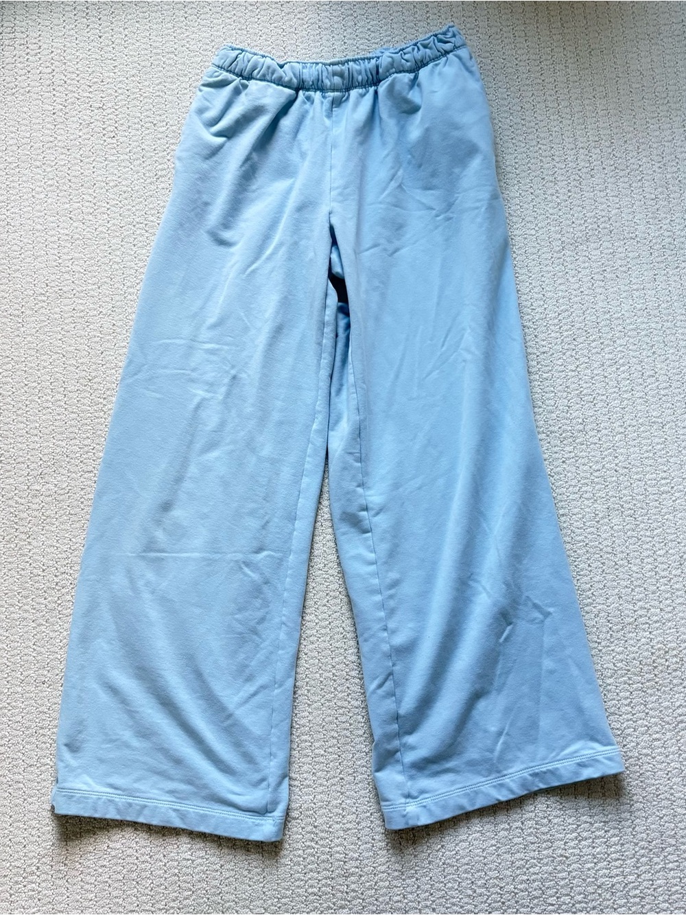 Athleta Girl Wide Leg Sweatpants Size 12 Black Drawstring Waist Pockets